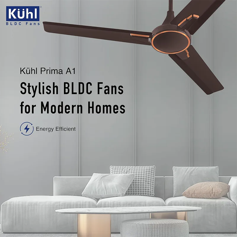 KUHL Prima A1 1200mm Decorative Power Saving BLDC Ceiling Fan | Espresso