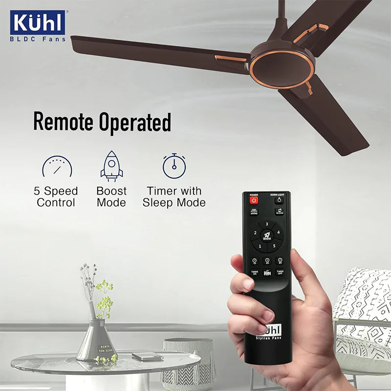 KUHL Prima A1 1200mm Decorative Power Saving BLDC Ceiling Fan | Espresso