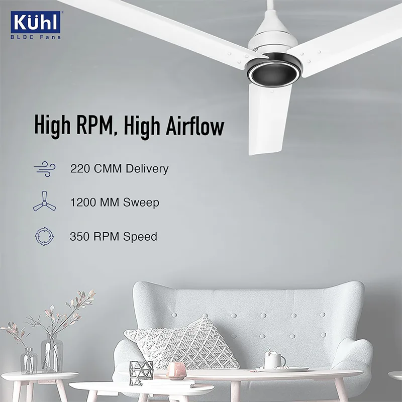 KUHL Arctis A4 1200 mm BLDC Ceiling Fan 5 Year Warranty | White Dual