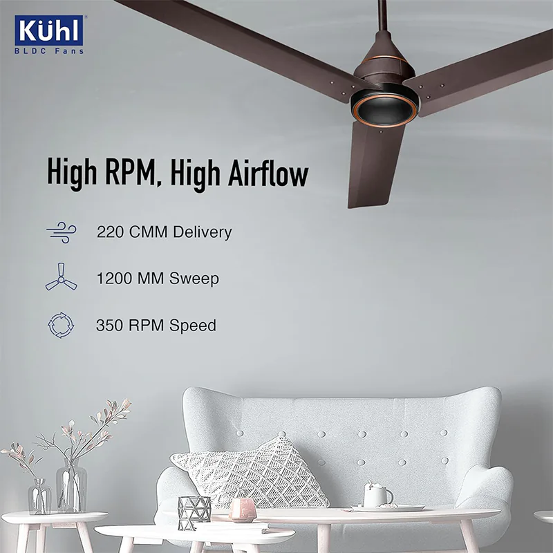 KUHL Arctis A4 1200 mm BLDC Ceiling Fan 5 Year Warranty | Espresso Dual