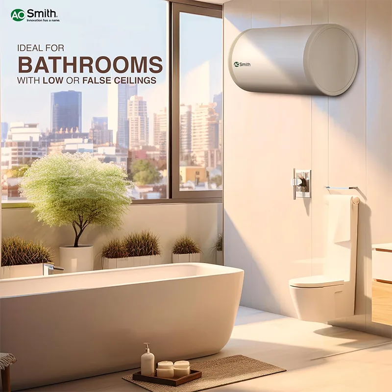 AO Smith Horizontal Geyser 15 Litre (Right) | Storage Water Geyser