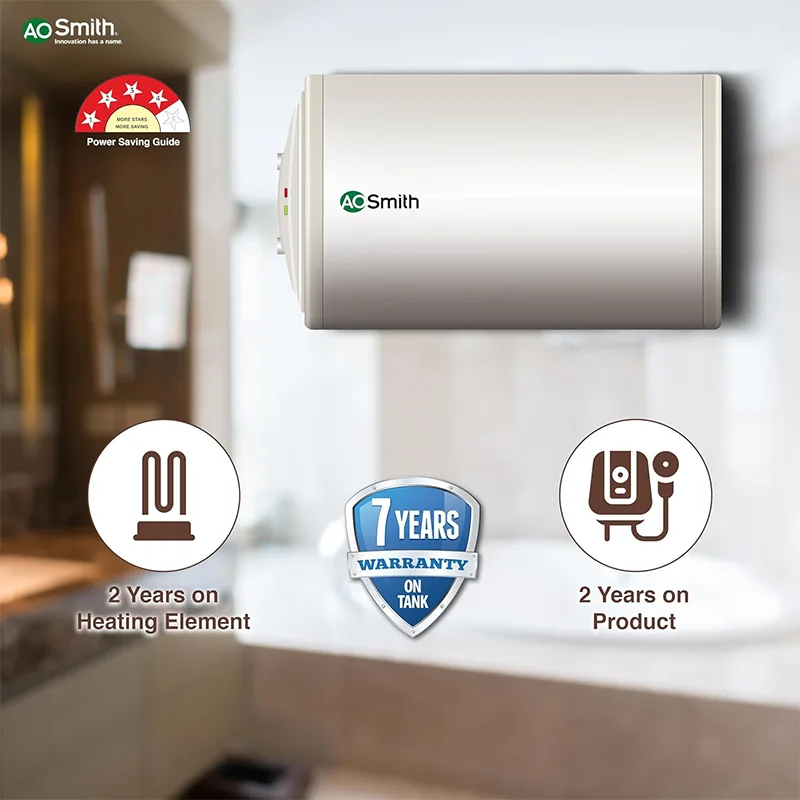 AO Smith Horizontal Geyser 15 Litre (Right) | Storage Water Geyser