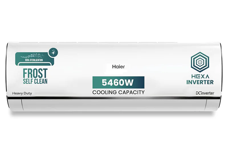 Haier 1.5 Ton 5 Star HEXA Inverter Split AC | White