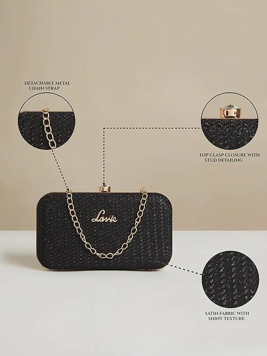 Lavie Women's Sparkle Framed Clutch | Black