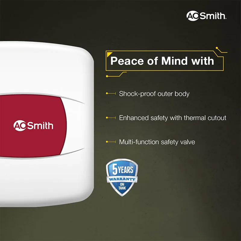 AO Smith Geyser 15 Litre 5 Star Water Heater