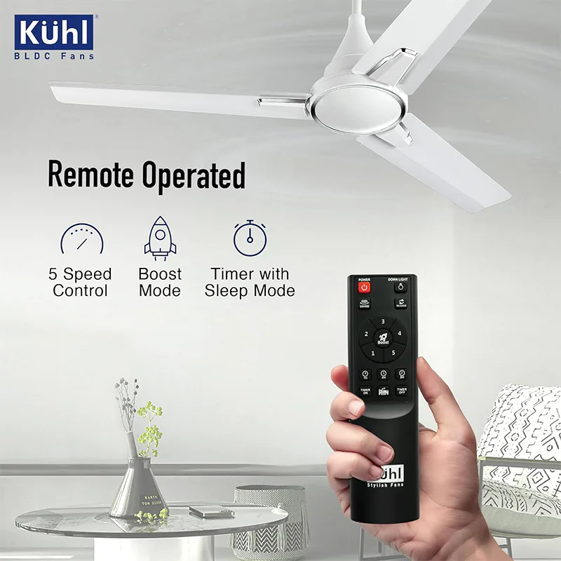 KUHL Prima A1 1200mm Decorative Power Saving BLDC Ceiling Fan | White