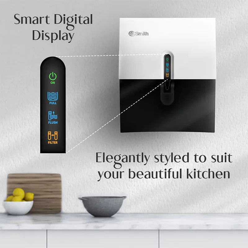 AO Smith Z5 Water Purifier, Baby Safe Water | White & Black