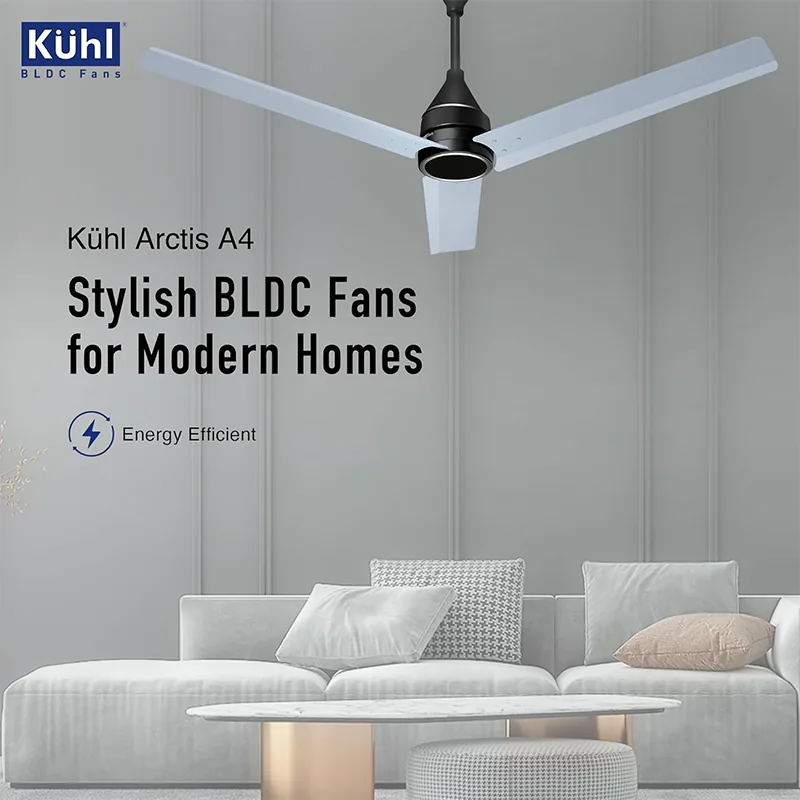 KUHL Arctis A4 1200 mm BLDC Ceiling Fan 5 Year Warranty | Silver Mist