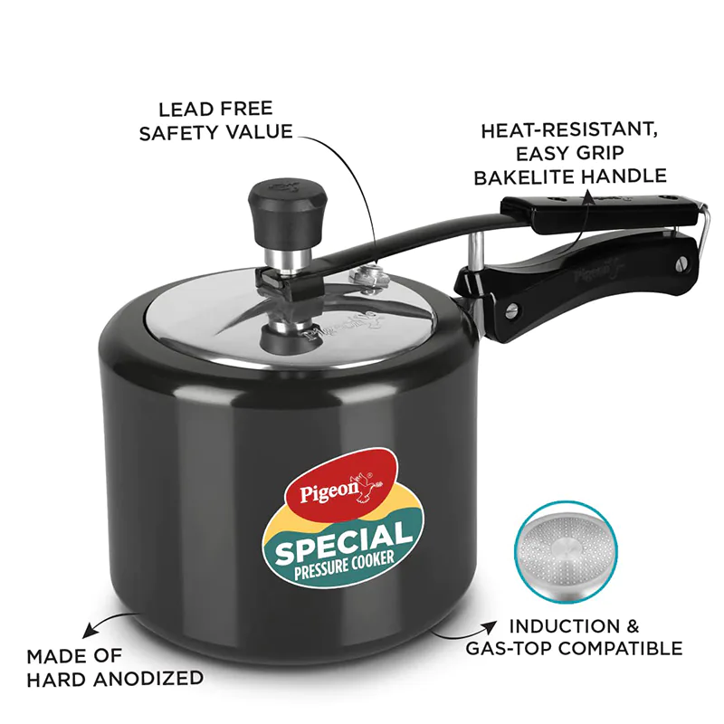 Pigeon Aluminium Hard Anodized Pressure Cooker