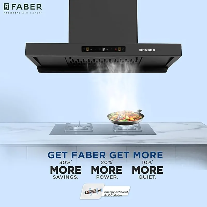 Faber Coral 75cm 1500m³/hr BLDC Autoclean Kitchen Chimney | Hood Coral