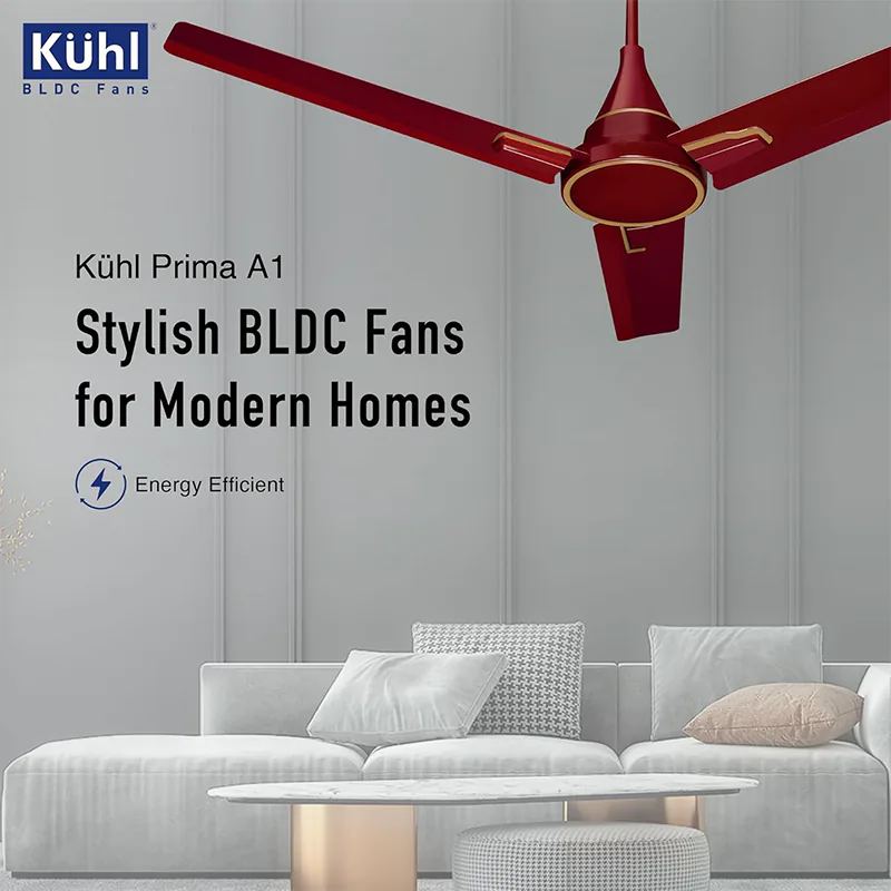 KUHL Prima A1 1200mm Decorative Power Saving BLDC Ceiling Fan | Brown