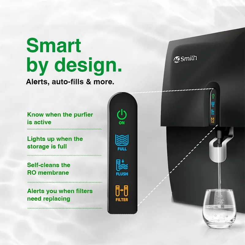 AO Smith Z5+ RO+UV Alkaline Water Purifier | Black