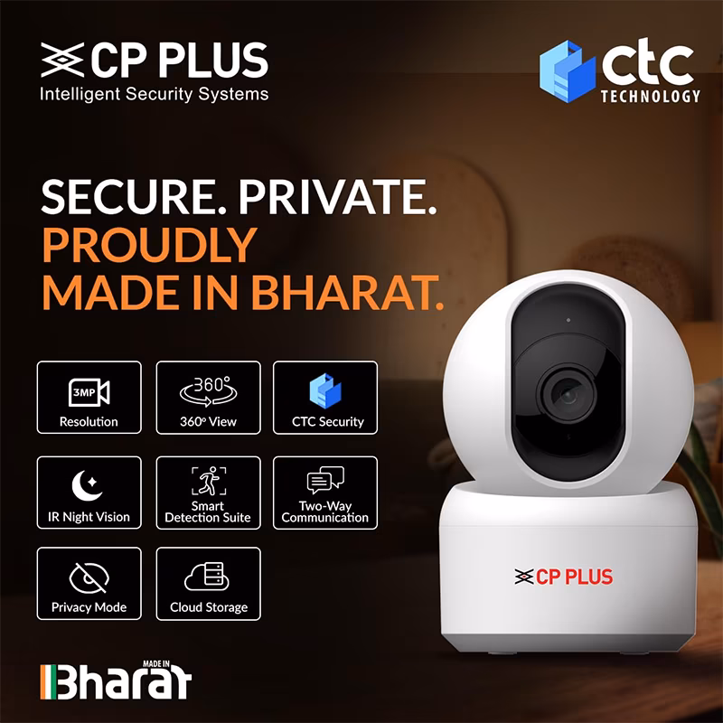 CP PLUS 3MP Smart Wi-Fi CCTV Camera | CP-E35Q