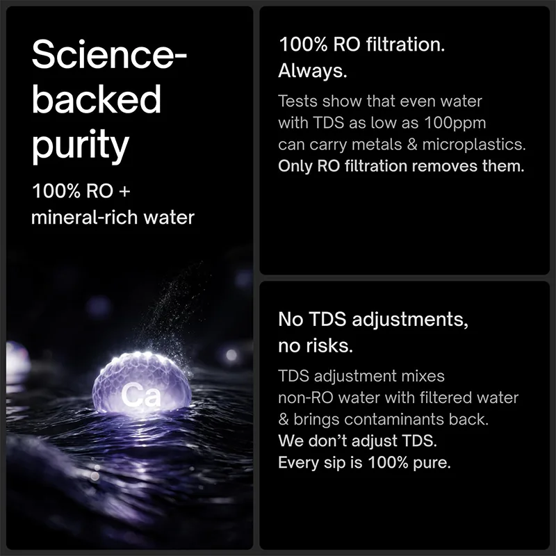 Native by Urban Company M2 RO + UV + Copper + Alkaline + Mineraliser Water Purifier | Black